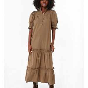Tuckernuck Pomander Place Chestnut Brown Selena Maxi Dress Size Medium